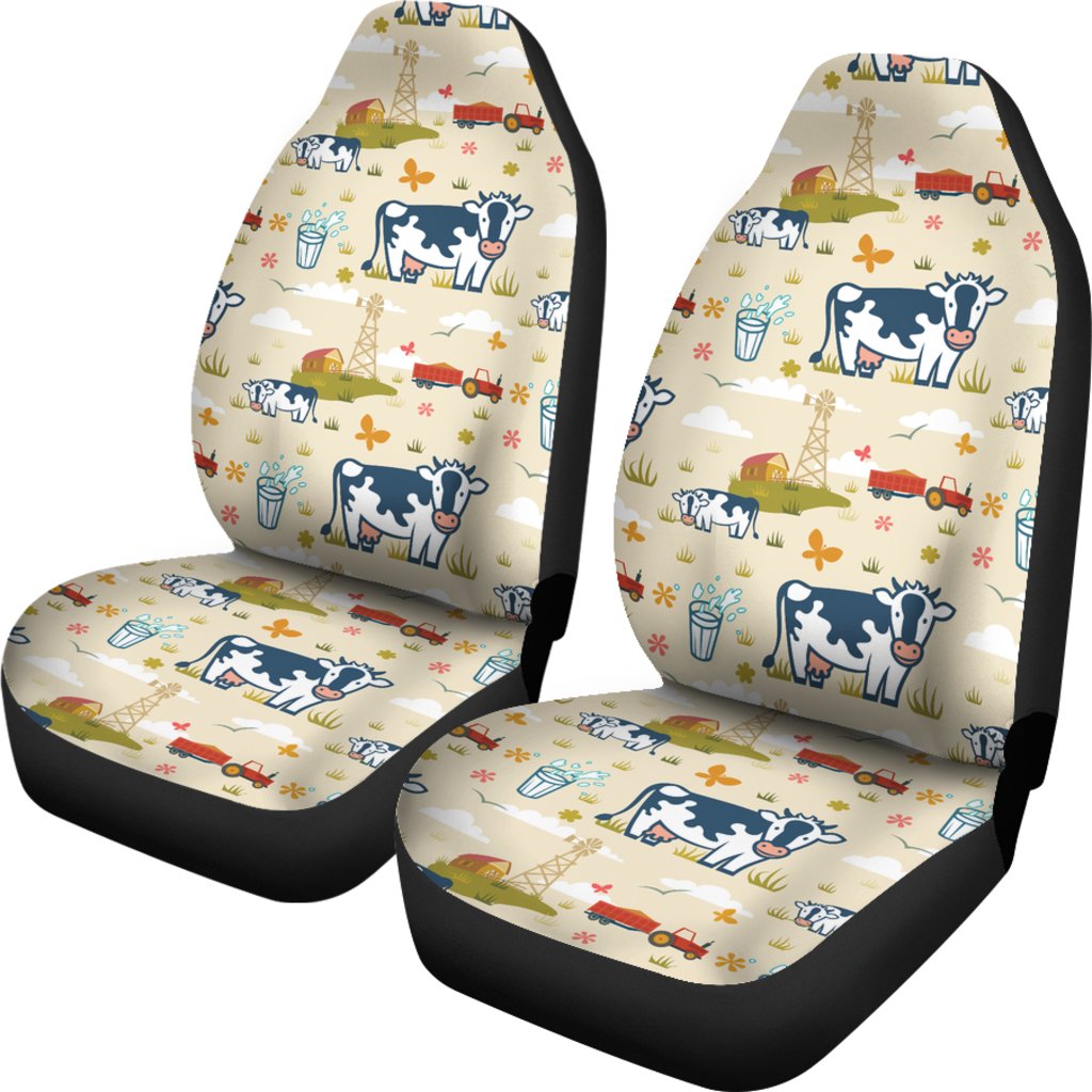 Cow Farm Design Print Car Seat Covers - JTAMIGO.COM