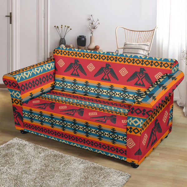 Eagles Native American Design Loveseat Couch Slipcover - JTAMIGO.COM