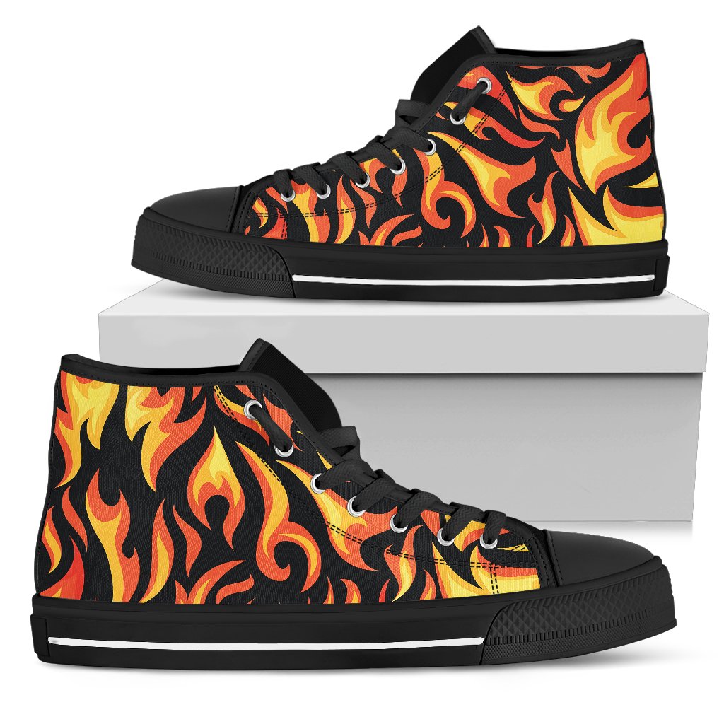 Flame Fire Design Pattern Women High Top Shoes - JTAMIGO.COM