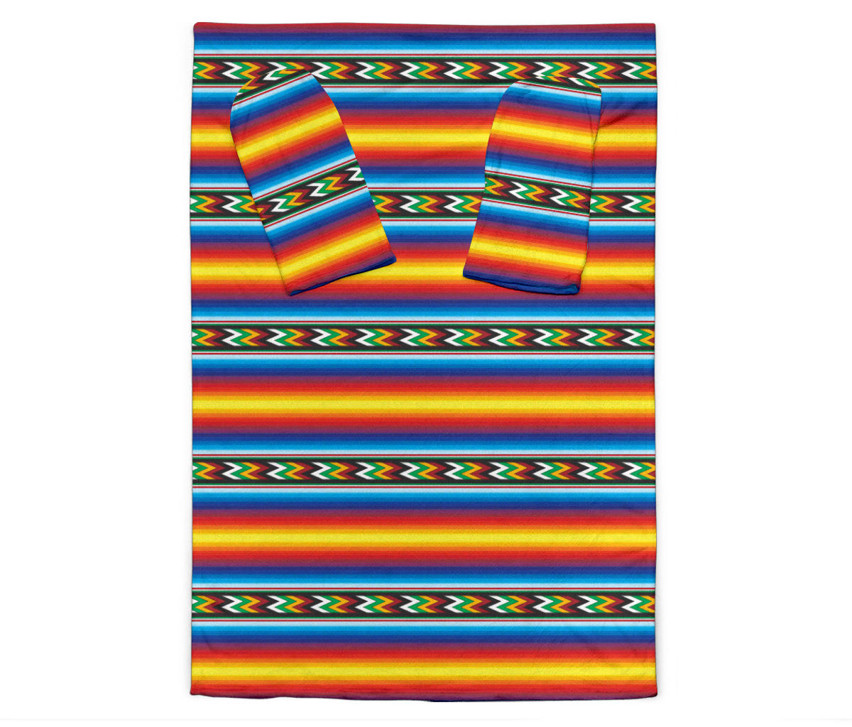 Mexican Blanket ZigZag Print Pattern Adult Sleeve Blanket - JTAMIGO.COM