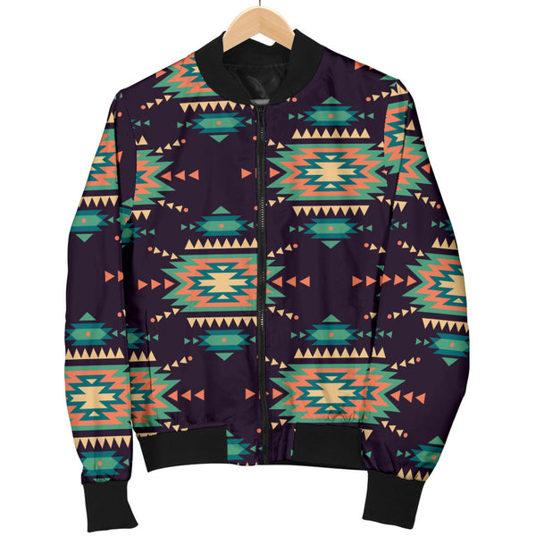 Navajo Geometric Style Print Pattern Men Bomber Jacket - JTAMIGO.COM