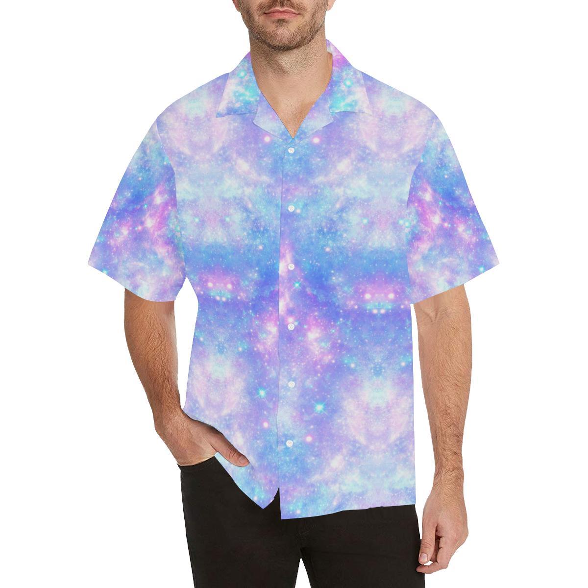 Galaxy Stardust Pastel Color Print Hawaiian Shirt - JTAMIGO.COM