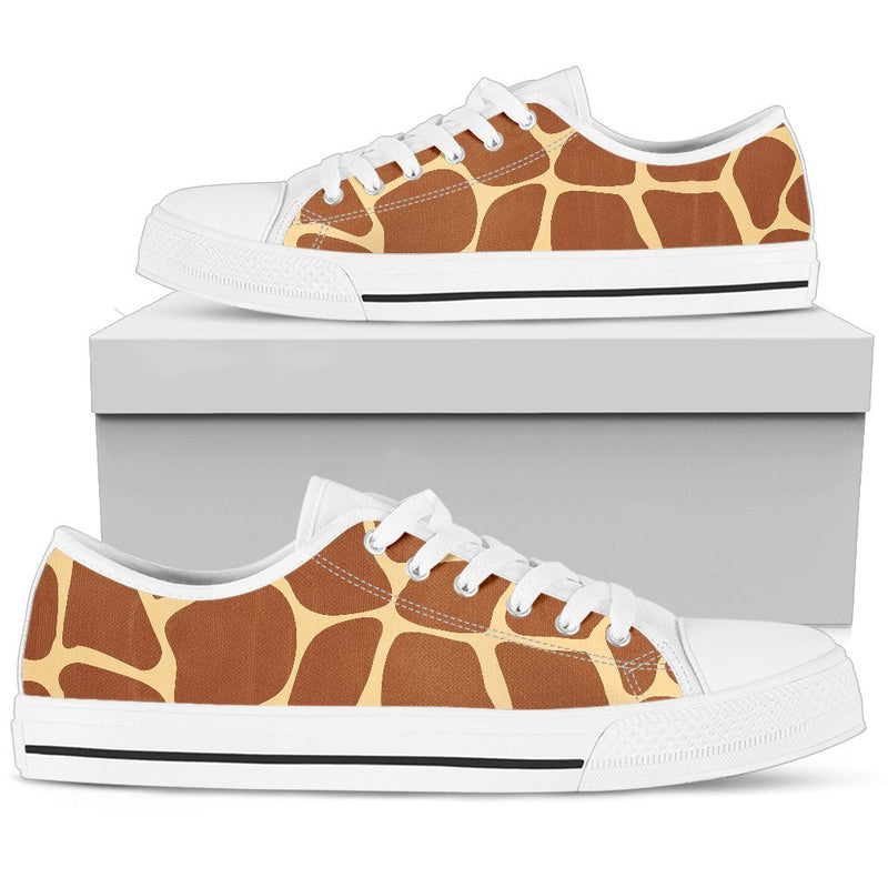 Giraffe Texture Print Women Low Top Shoes - JTAMIGO.COM