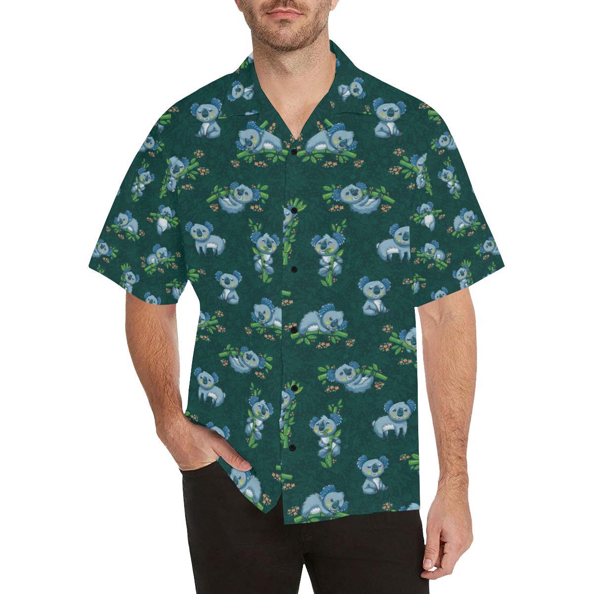 Koala Blue Design Print Hawaiian Shirt - JTAMIGO.COM