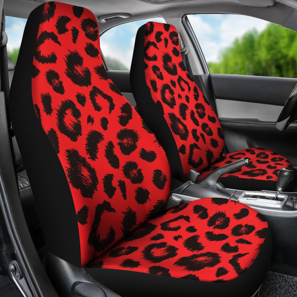 Leopard Red Skin Print Car Seat Covers Jtamigocom