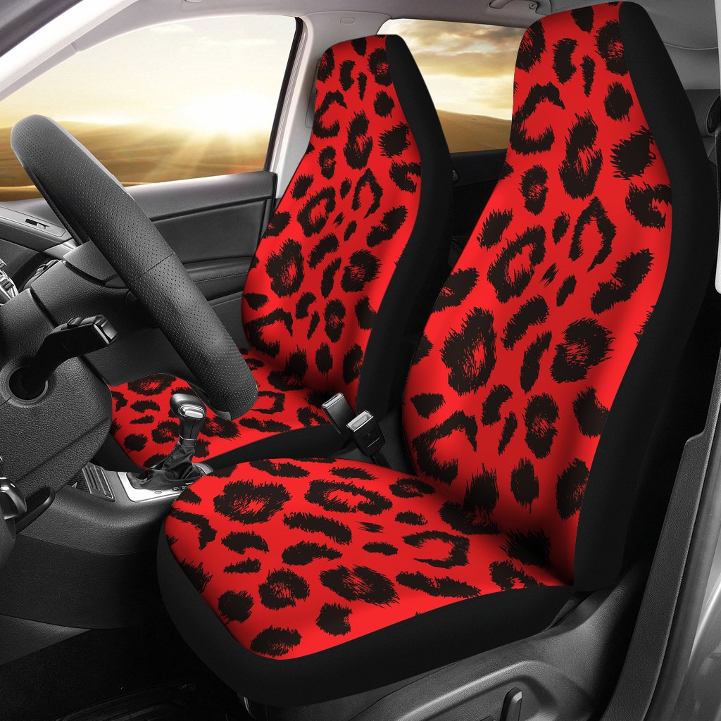 Leopard Red Skin Print Car Seat Covers Jtamigocom