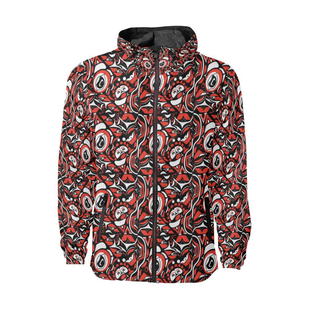 Native North American Themed Print Unisex Windbreaker Jacket - JTAMIGO.COM