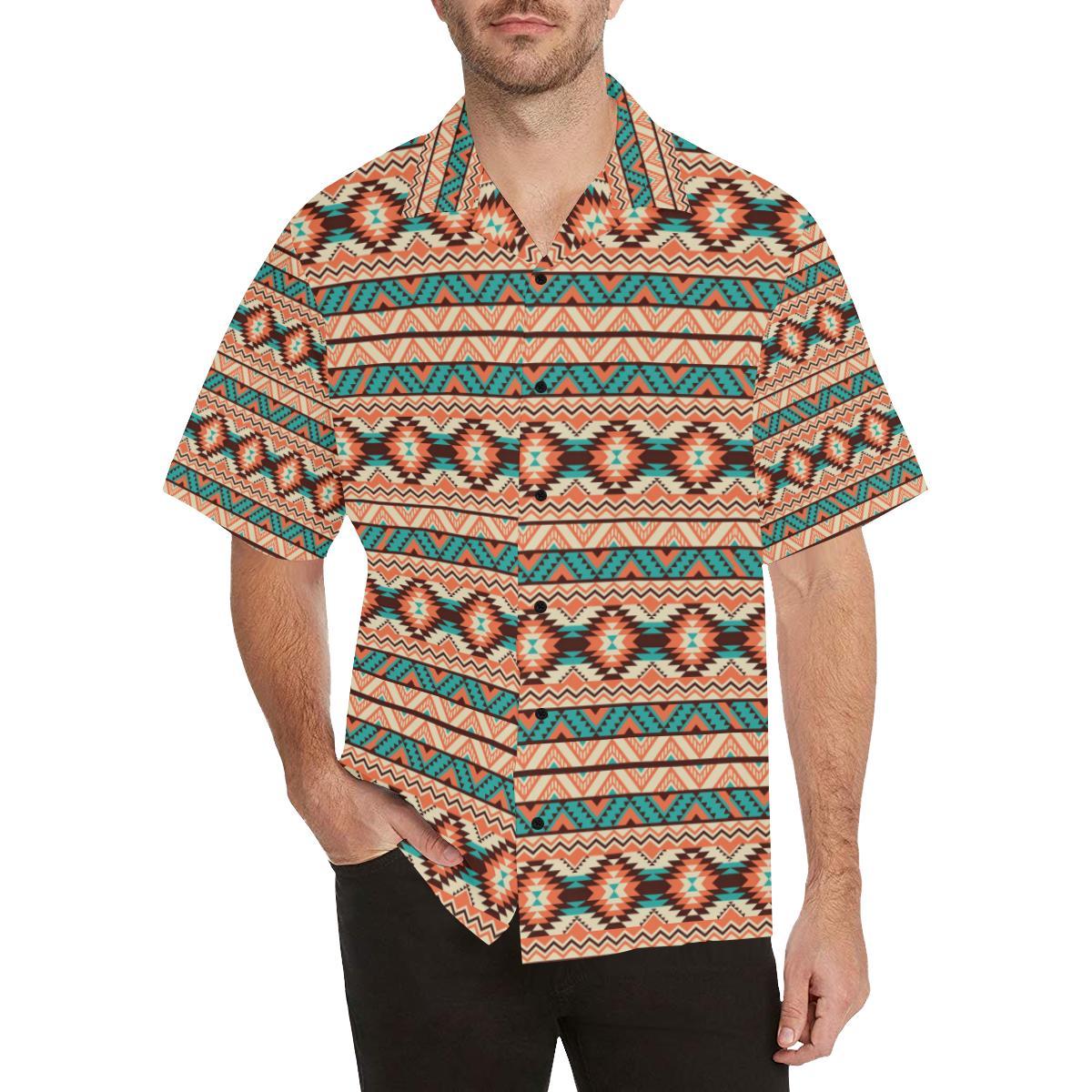 Navajo Western Style Print Pattern Hawaiian Shirt - JTAMIGO.COM