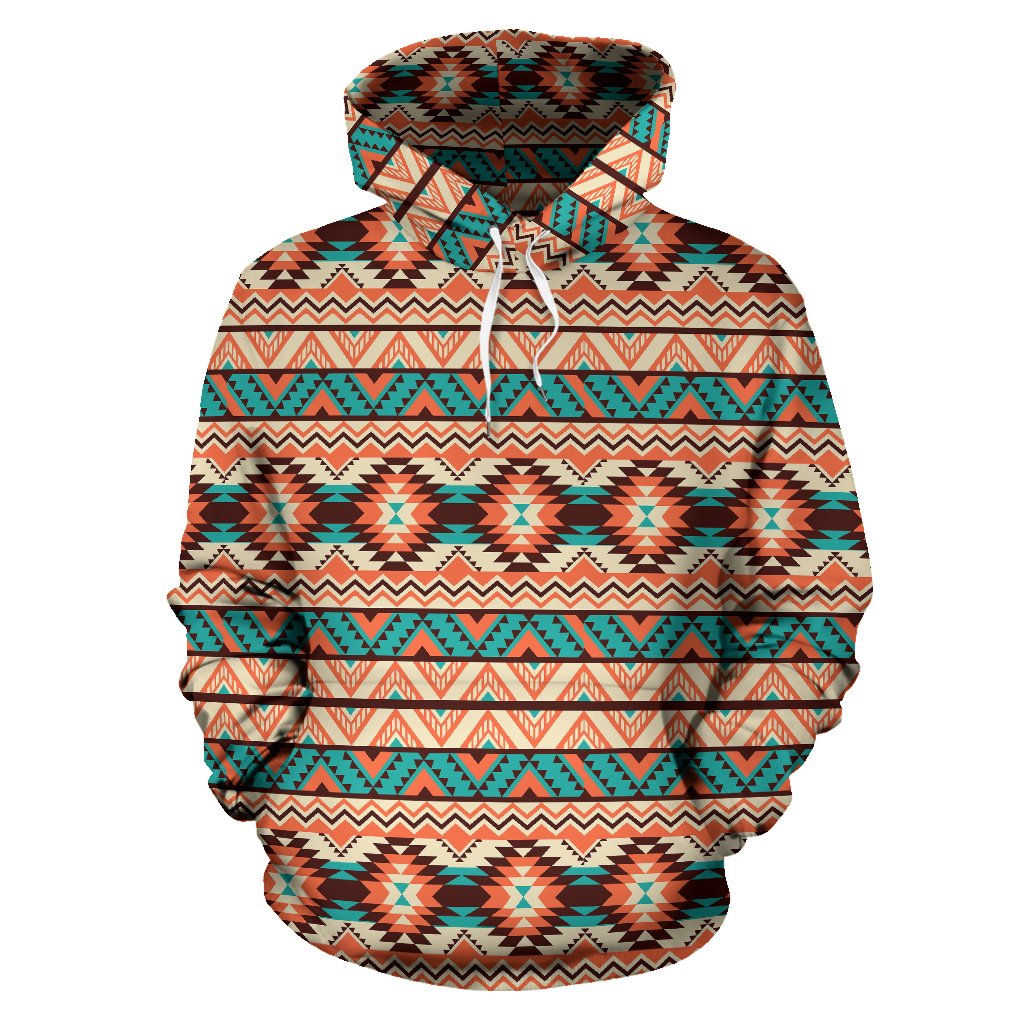 Navajo Western Style Print Pattern Pullover Hoodie - JTAMIGO.COM