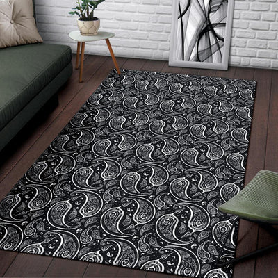 Paisley Black Design Print Area Rugs Jtamigo Com