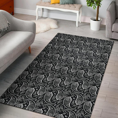 Paisley Black Design Print Area Rugs Jtamigo Com