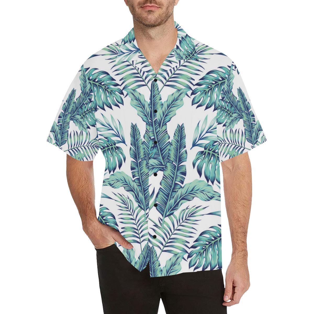 Pattern Tropical Palm Leaves Hawaiian Shirt - JTAMIGO.COM