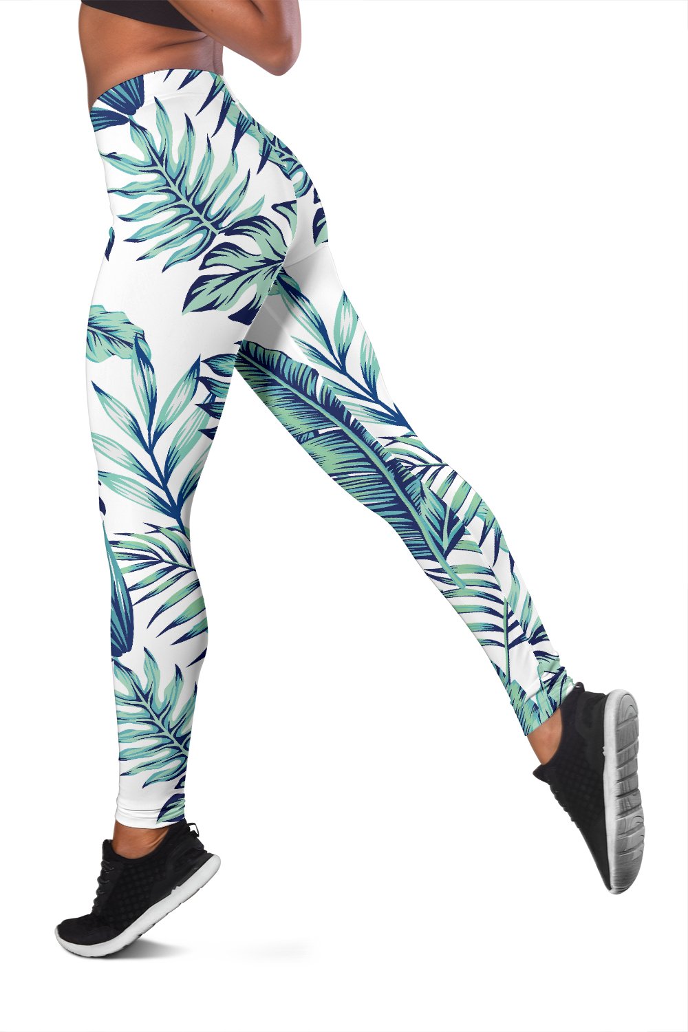 Pattern Tropical Palm Leaves Women Leggings - JTAMIGO.COM