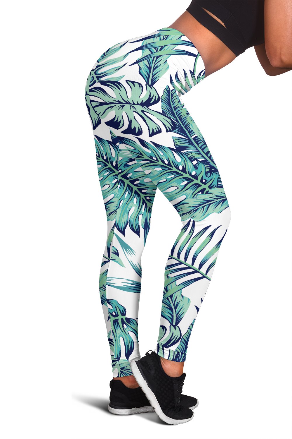 Flamingo Rose Pattern Women Leggings - JorJune