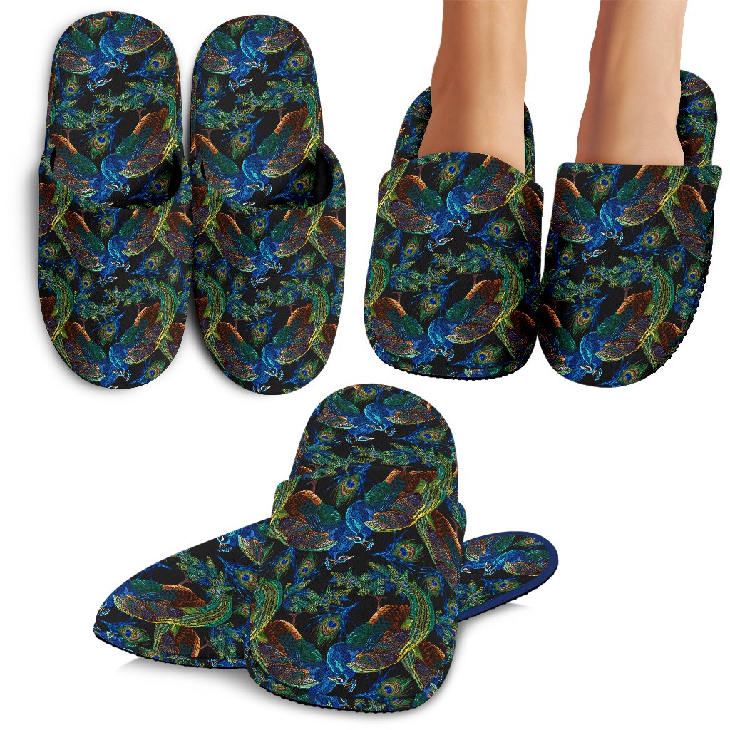 peacock slippers