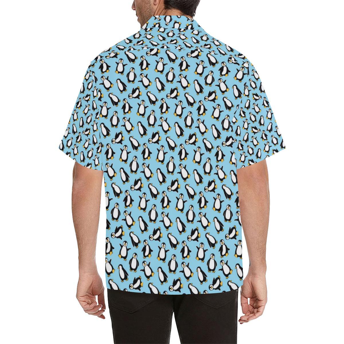 Penguin Happy Print Hawaiian Shirt - JTAMIGO.COM