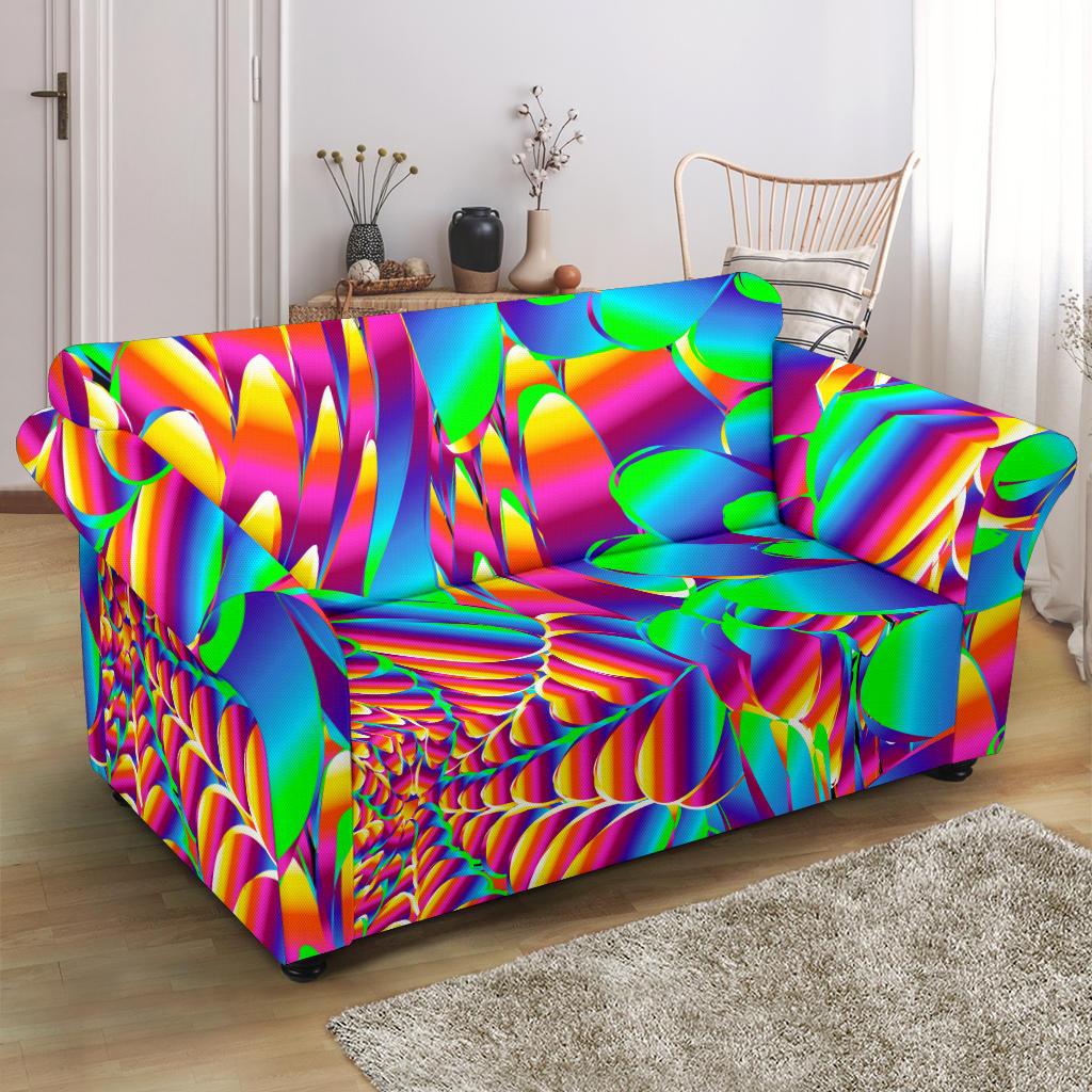 Psychedelic Trippy Pattern Loveseat Couch Slipcover - JTAMIGO.COM