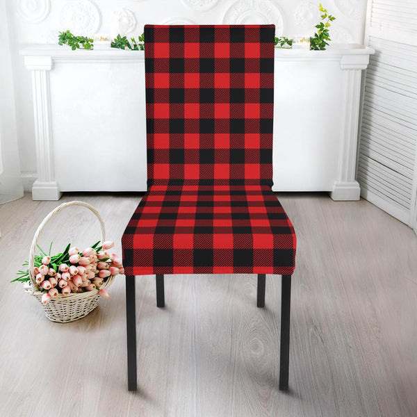 Red Black Buffalo Tartan Plaid Pattern Dining Chair Slipcover Jtamigocom 