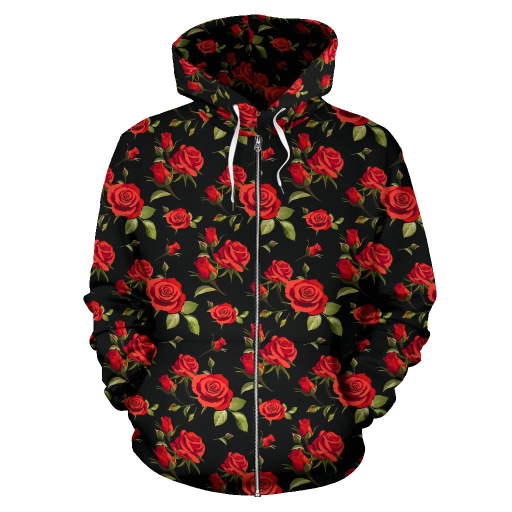 rose zip up hoodie