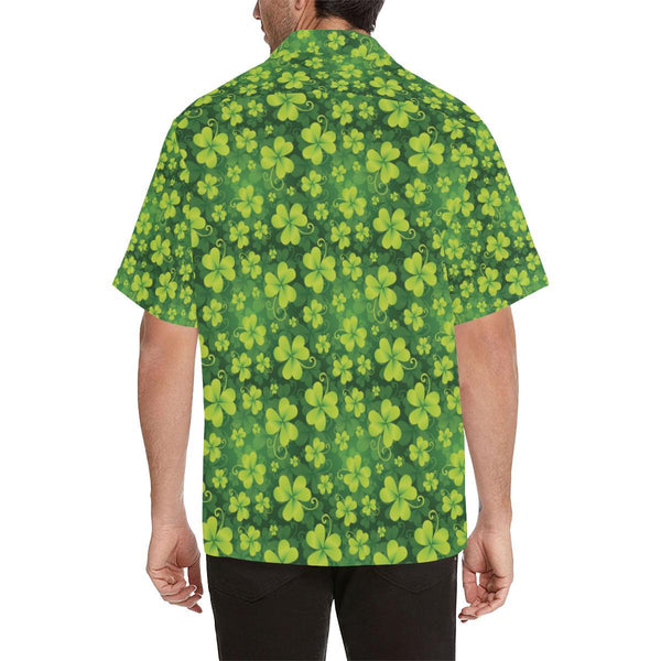 Shamrock Clover Print Hawaiian Shirt - JTAMIGO.COM