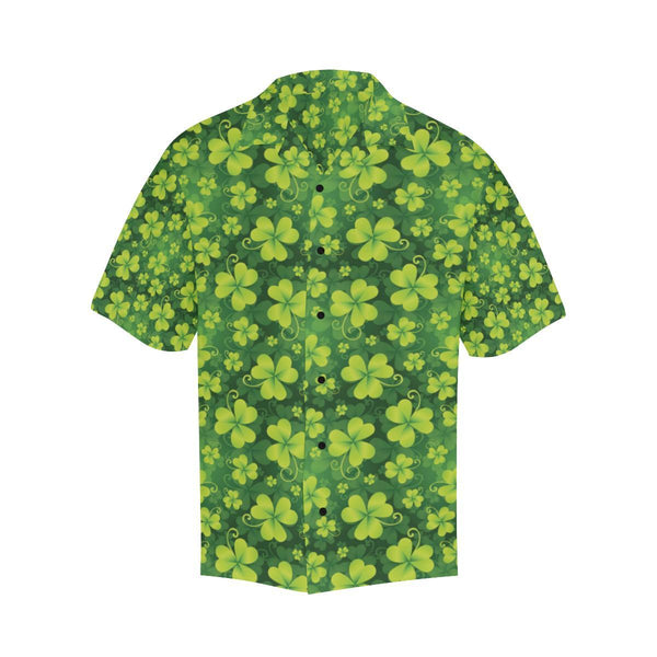 Shamrock Clover Print Hawaiian Shirt - JTAMIGO.COM