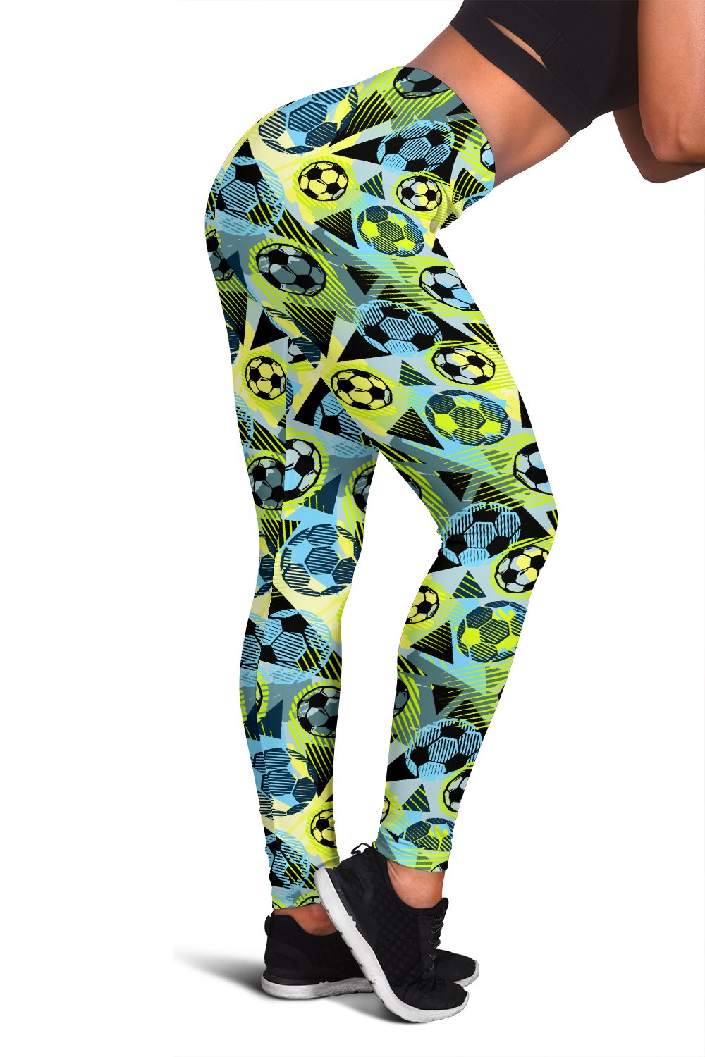 Soccer Ball Themed Print Design Women Leggings - JTAMIGO.COM