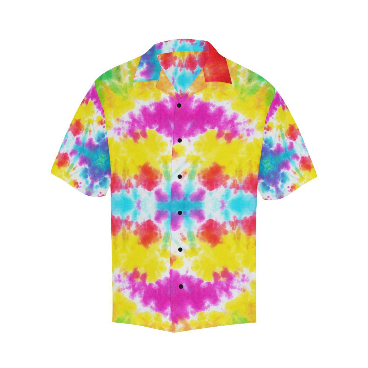 Tie Dye Rainbow Themed Print Hawaiian Shirt – JTAMIGO.COM