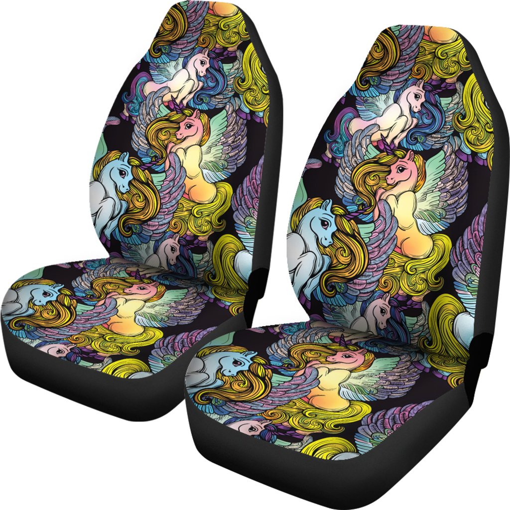 Unicorn With Wings Print Pattern Car Seat Covers - JTAMIGO.COM