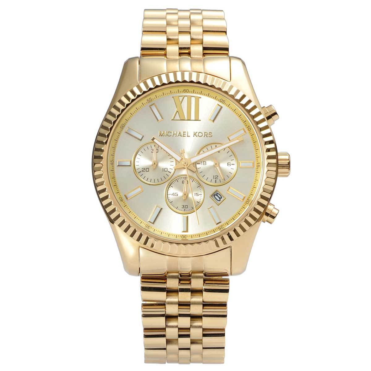 michael kors men's lexington watch gold