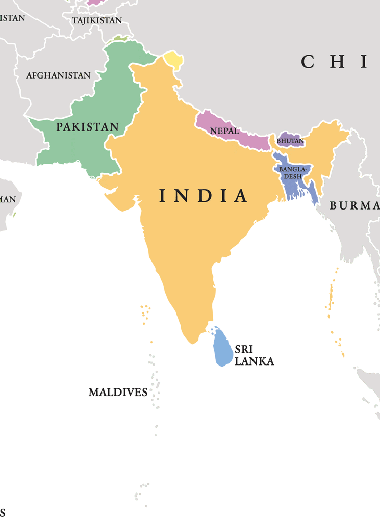 sri lanka map india