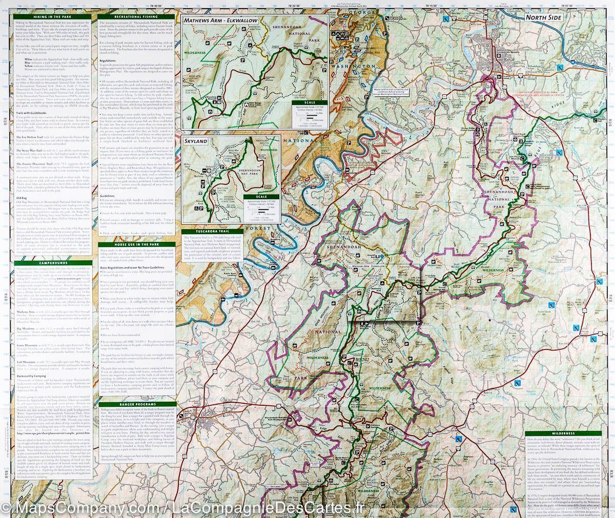 Shenandoah Park Trail Map Trails Map Of Shenandoah National Park (Virginia), # 228 | National Ge –  Mapscompany - Travel Maps And Hiking Maps