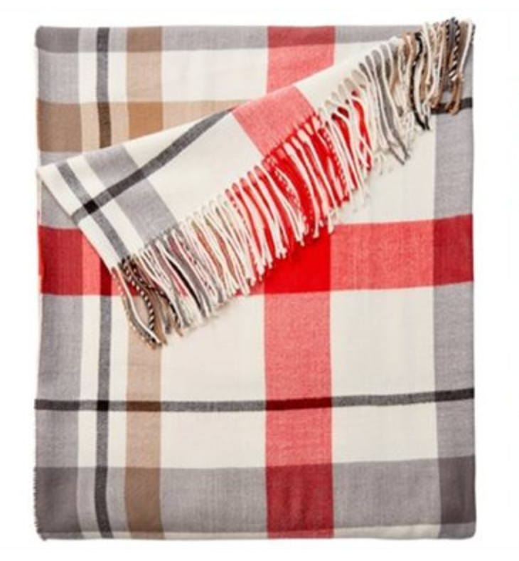 Chapters plaid throw blanket