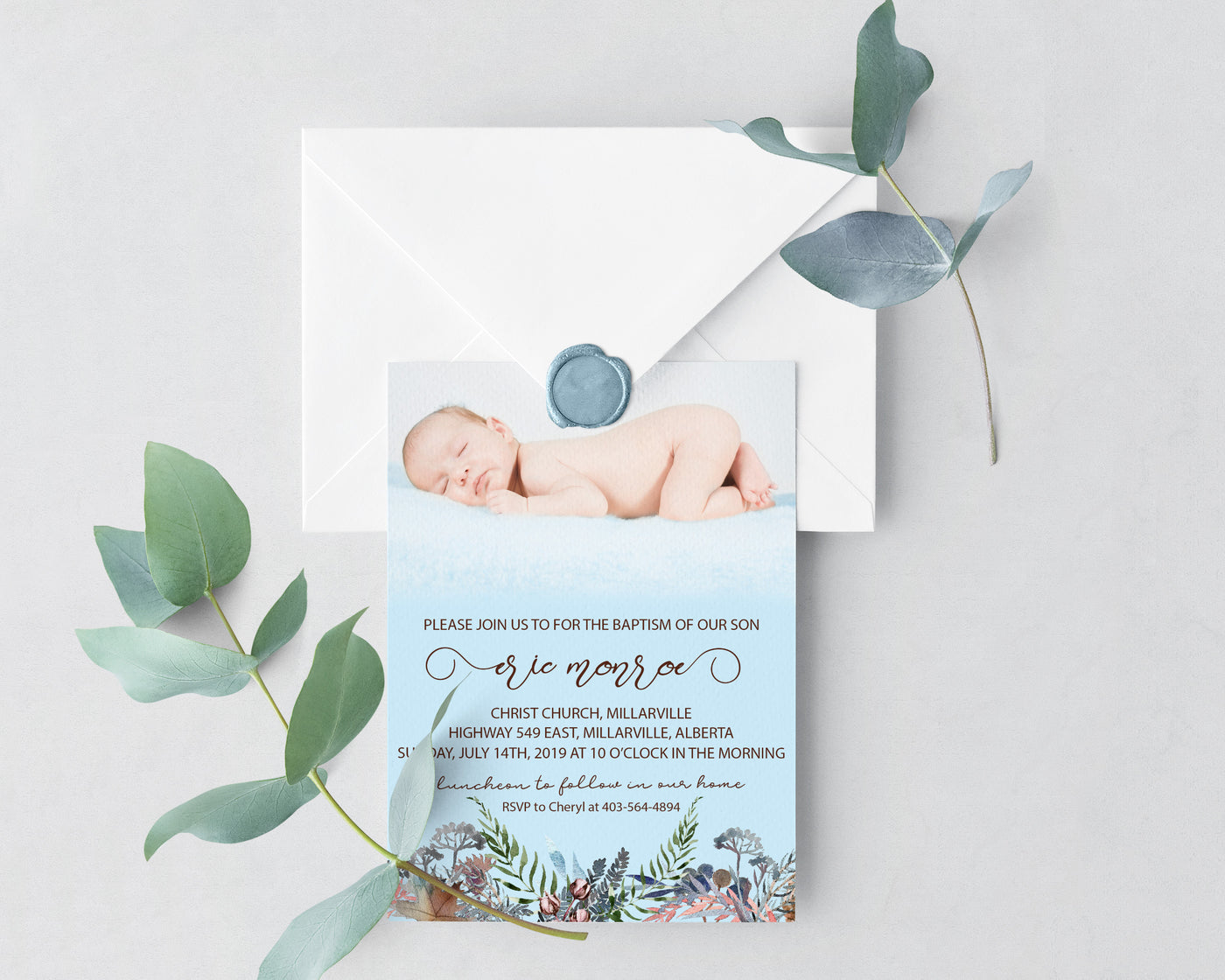 boy baptism invitations