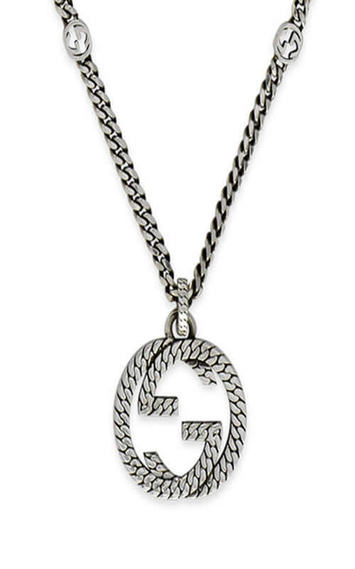 GUCCI SILVER INTERLOCKING G NECKLACE YBB678651001 | Bandiera