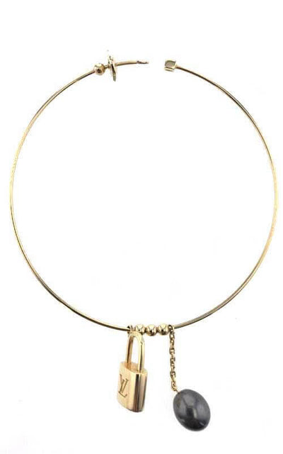 LOUIS VUITTON Brass Essential V Hoop Earrings Gold 445950