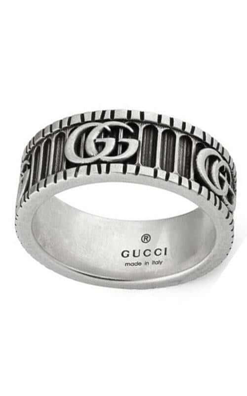 Mobilisere karton skildring GUCCI GG Marmont Double G Aged Silver Ring YBC551899001015 -  www.bandierajewellers.com