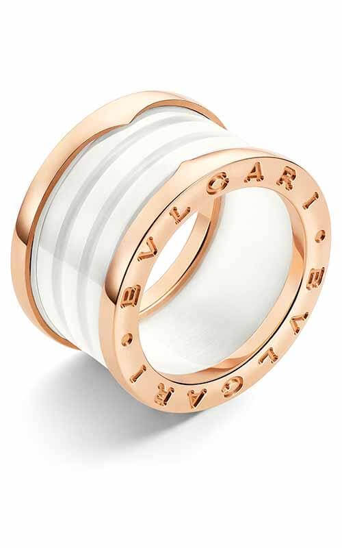 bulgari gold and ceramic ring
