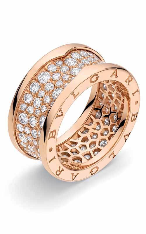 bvlgari gold ring with diamonds