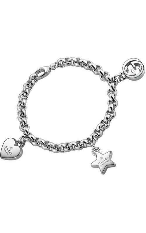 gucci trademark silver charm bracelet