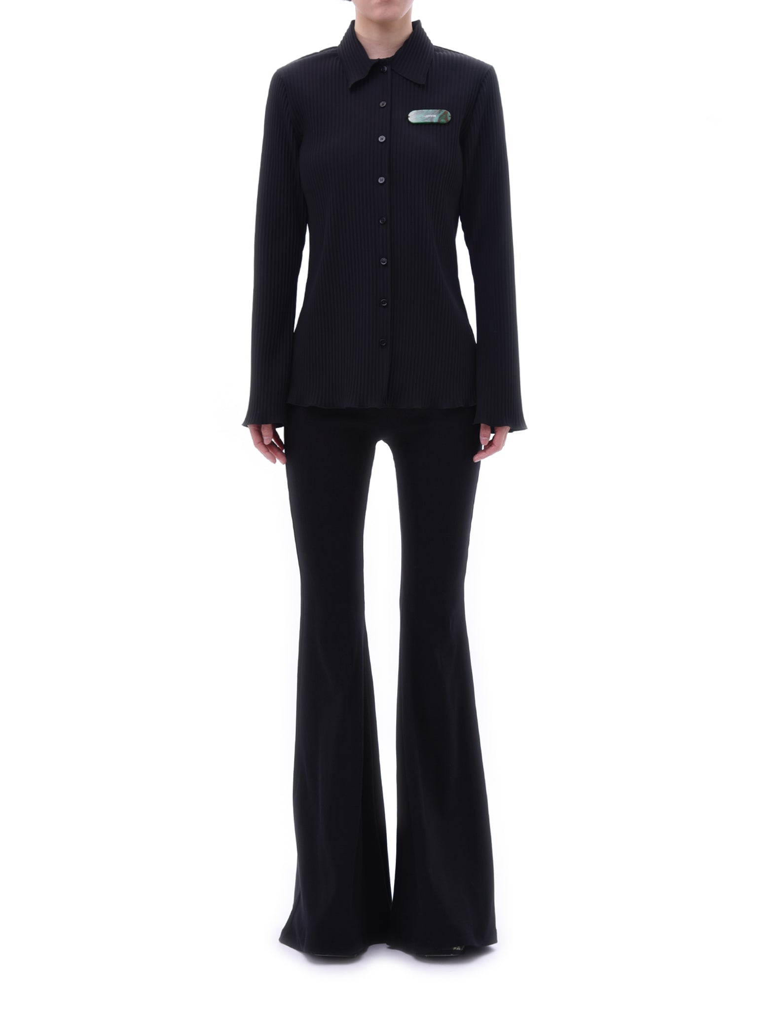 Coperni Black Pleated Shirt