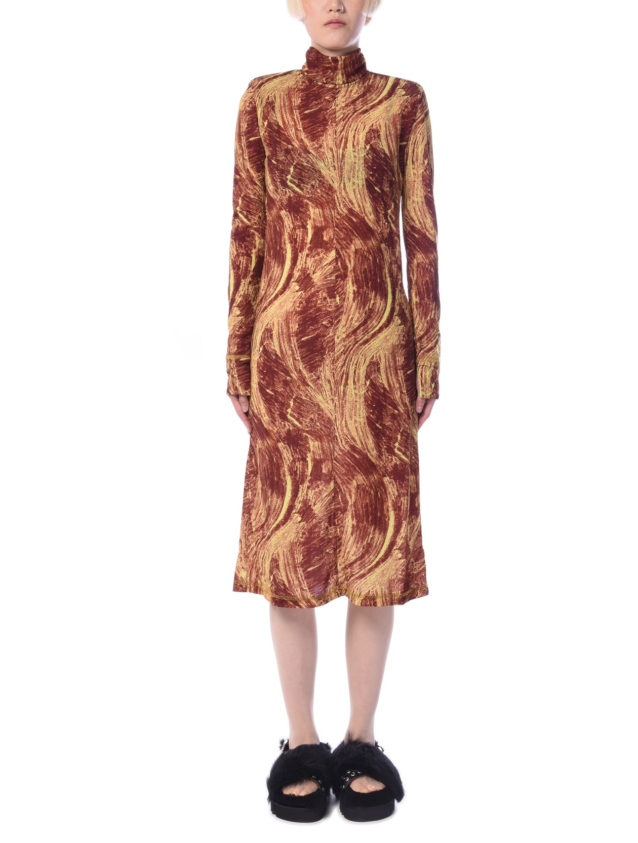 Toga Pulla Tricot Print Jersey Dress