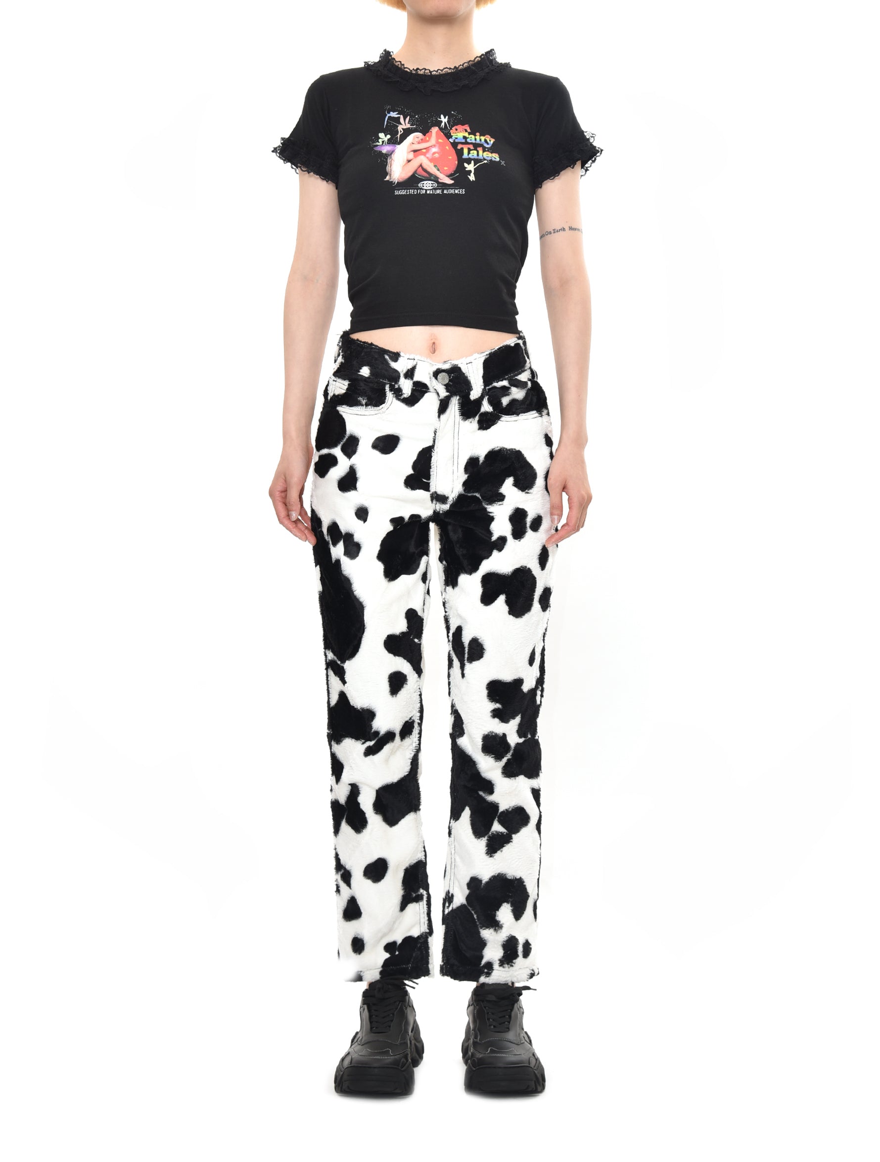 Ashley Williams” cow motif pants focusdata.com.co