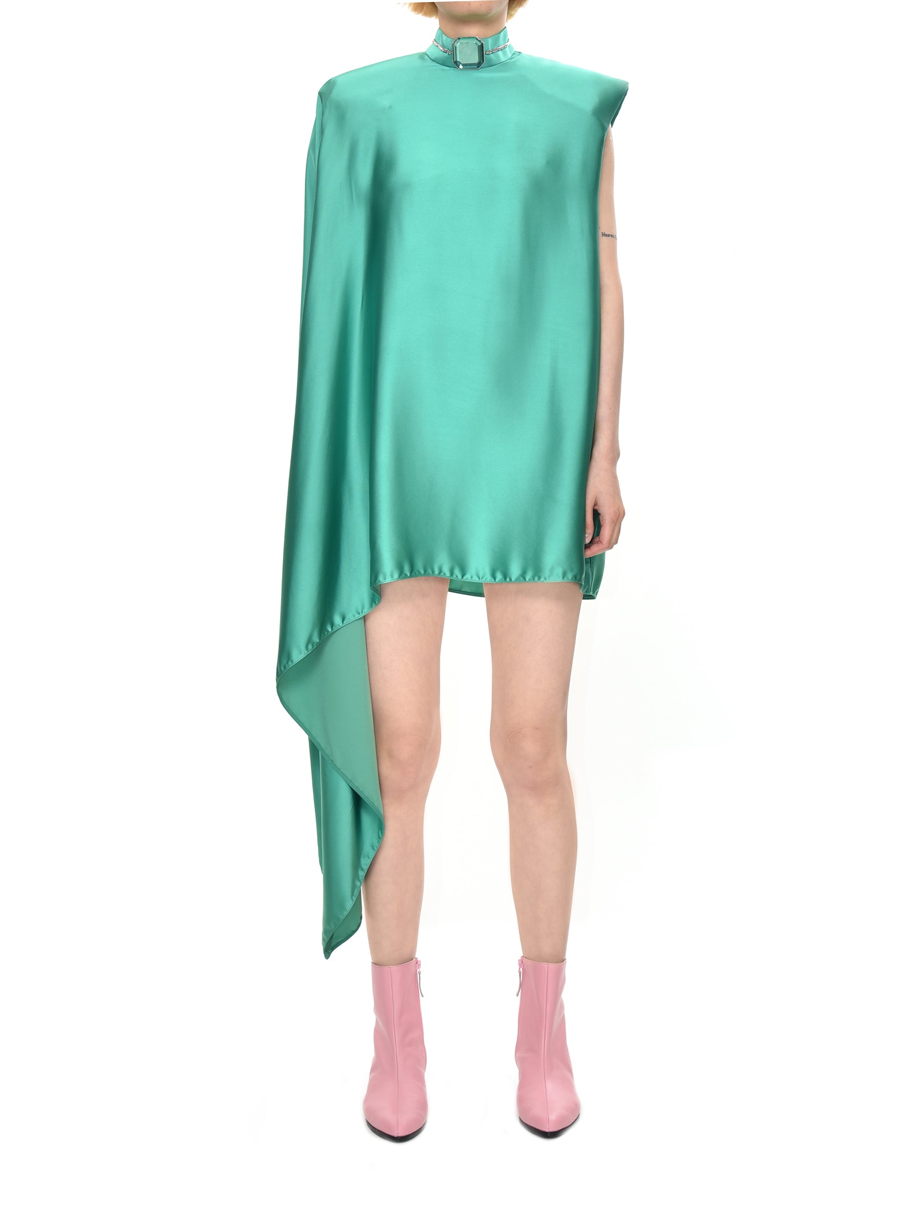 Christopher Kane Jewel Satin Mini Dress