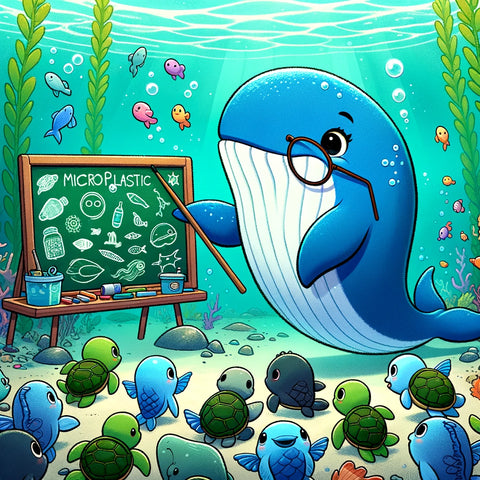 Shore Buddies Emma the Whale educating other Sea Creatures about Ocean Plastic Pollution.png
