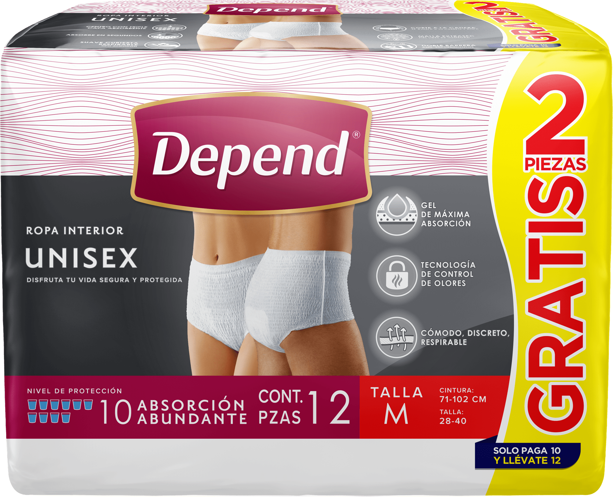 Depend® Ropa Interior Unisex