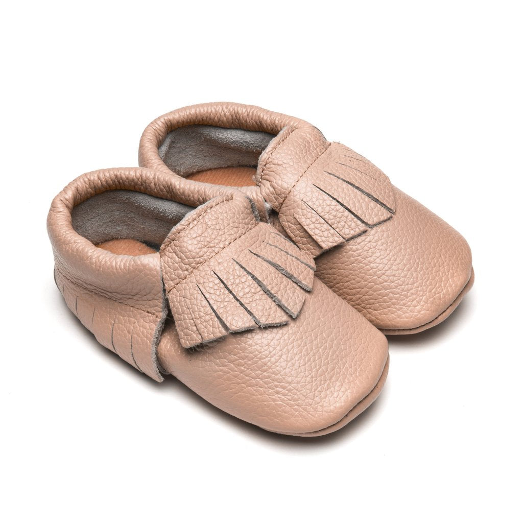 light pink moccasins