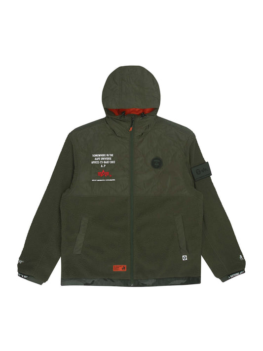 알파 인더스트리 x 에이프 자켓 Alpha Industries  AAPE X ALPHA MIXED MEDIA JACKET