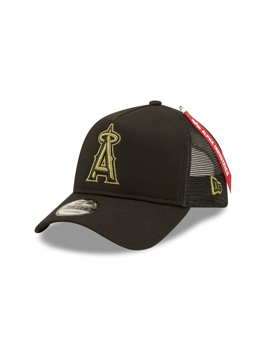 알파 인더스트리 X MLB X New Era 볼캡 Los Angeles Angels 940 Hat , MLB© x Alpha x New Era , 알파 인더스트리 Alpha Industries,BLACK