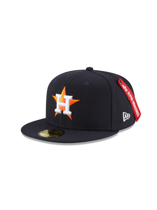 알파 인더스트리 X MLB X New Era 볼캡 Houston Astros 59Fifty Fitted Hat , MLB© x Alpha x New Era , 알파 인더스트리 Alpha Industries,NAVY