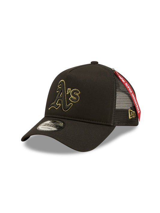 알파 인더스트리 X MLB X New Era 볼캡 Oakland Athletics 940 Hat , MLB© x Alpha x New Era , 알파 인더스트리 Alpha Industries,BLACK